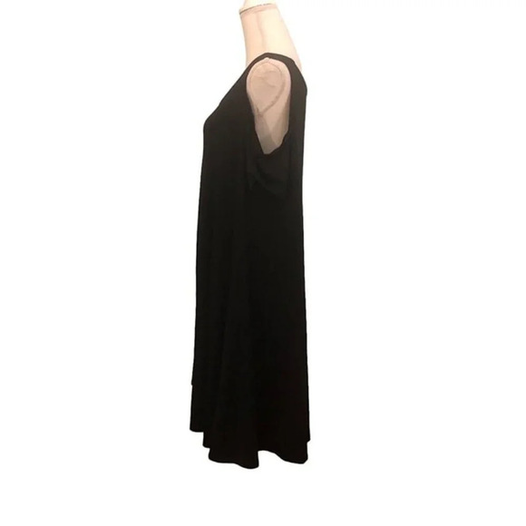 TORRID Size 2 Women's Plus Size Solid Black Super Soft Knit Cold Shoulder Dress - Picture 4 of 6